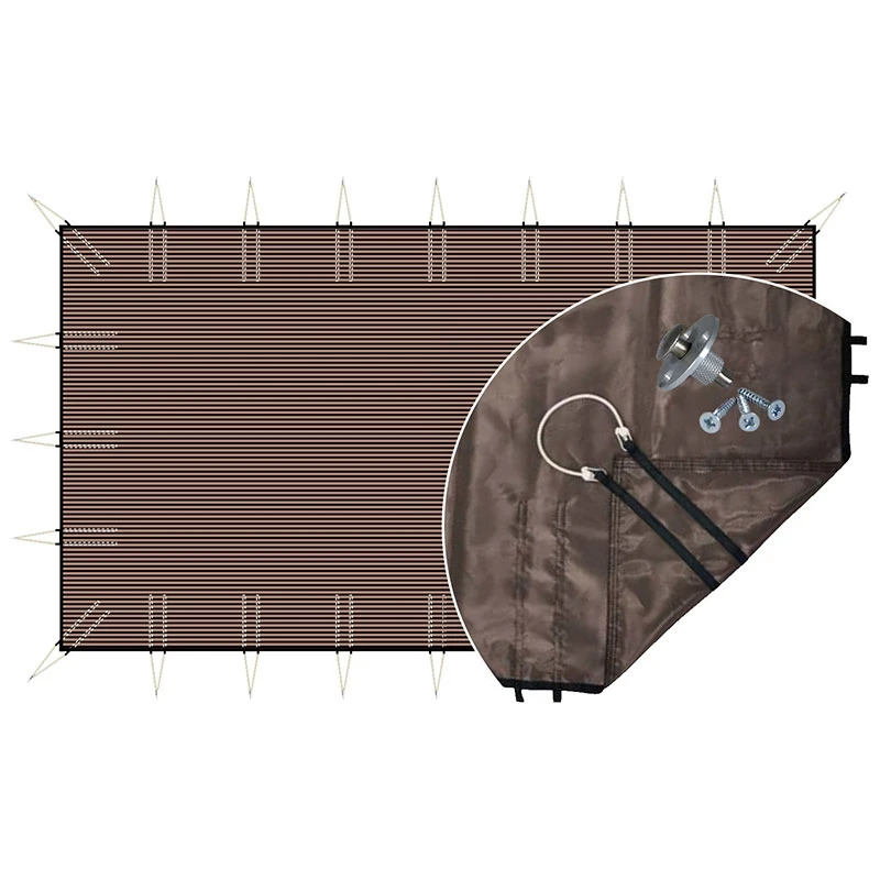 Bâche D'hivernage Filtrante Classic Sandows + Pitons Bois 1 Bâche D'hivernage Filtrante Classic Sandows + Pitons Bois