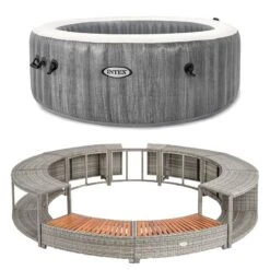 Kit Spa Gonflable Intex Et Mobilier Rond 200cm