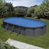 Piscine Acier Gre Aspect Gris Anthracite Juni Ovale