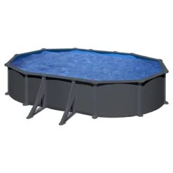 Piscine Acier Gre Aspect Gris Anthracite Juni Ovale -Ubbink || GRE || Intex Soldes Magasin piscine acier gre aspect gris anthracite juni ovale 3