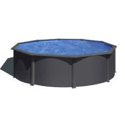 Piscine Acier Gre Aspect Gris Anthracite Louko Ronde -Ubbink || GRE || Intex Soldes Magasin piscine acier gre aspect gris anthracite louko ronde 2