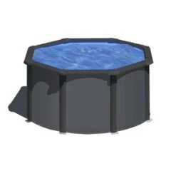 Piscine Acier Gre Aspect Gris Anthracite Louko Ronde -Ubbink || GRE || Intex Soldes Magasin piscine acier gre aspect gris anthracite louko ronde 4