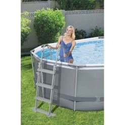 Piscine Bestway Ovale Power Steel 4,27 X 2,50 H1,00m -Ubbink || GRE || Intex Soldes Magasin piscine bestway ovale power steel 427 x 250 h100m 3