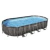 Piscine Bestway Ovale Power Steel Décor Bois 7,32 X 3,66 H1,22m