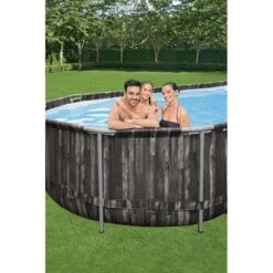 Piscine Bestway Ovale Power Steel Décor Bois 7,32 X 3,66 H1,22m -Ubbink || GRE || Intex Soldes Magasin piscine bestway ovale power steel decor bois 732 x 366 h122m 5
