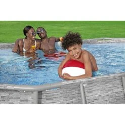 Piscine Bestway Ovale Power Steel Swim Vista Décor Pierre 4,27 X 2,50 H1,00m -Ubbink || GRE || Intex Soldes Magasin piscine bestway ovale power steel swim vista decor pierre 427 x 250 h100m 6