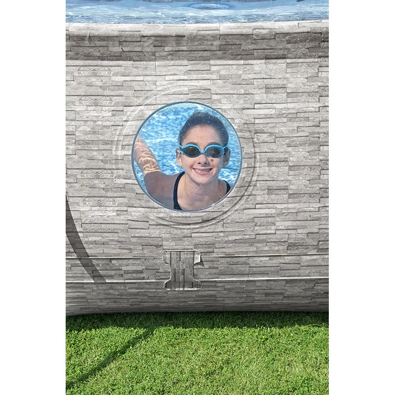 Piscine Bestway Ovale Power Steel Swim Vista Décor Pierre 4,88 X 3,05 H1,07m 7 Piscine Bestway Ovale Power Steel Swim Vista Décor Pierre 4,88 X 3,05 H1,07m – Image 7