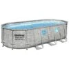 Piscine Bestway Ovale Power Steel Swim Vista Décor Pierre 5,49 X 2,74 H1,22m