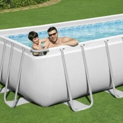 Piscine Bestway Rectangulaire Power Steel 4,88 X 2,44 H1,22m -Ubbink || GRE || Intex Soldes Magasin piscine bestway rectangulaire power steel 488 x 244 h122m 3