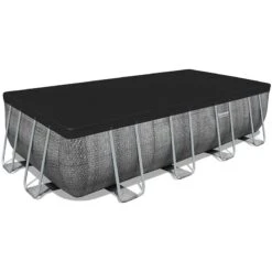 Piscine Bestway Rectangulaire Power Steel Décor Rotin 5,49 X 2,74 H1,22m -Ubbink || GRE || Intex Soldes Magasin piscine bestway rectangulaire power steel decor rotin 549 x 274 h122m 1