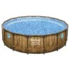 Piscine Bestway Ronde Power Steel Swim Vista Décor Bois 4,88 X H1,22m