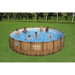 Piscine Bestway Ronde Power Steel Swim Vista Décor Bois 5,49 X H1,22m 6 Piscine Bestway Ronde Power Steel Swim Vista Décor Bois 5,49 X H1,22m -Ubbink || GRE || Intex Soldes Magasin piscine bestway ronde power steel swim vista decor bois 549 x h122m 2