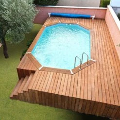 Ubbink Piscine Bois Azura 4,90 X 3,55 X H1,30m -Ubbink || GRE || Intex Soldes Magasin piscine bois azura 490 x 355 x h130m 3