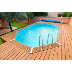 Ubbink Piscine Bois Azura 4,90 X 3,55 X H1,30m -Ubbink || GRE || Intex Soldes Magasin piscine bois azura 490 x 355 x h130m 4
