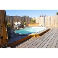 Ubbink Piscine Bois Azura 6,10 X 4,00 X H1,20m 8 Ubbink Piscine Bois Azura 6,10 X 4,00 X H1,20m -Ubbink || GRE || Intex Soldes Magasin piscine bois azura 610 x 400 x h120m 3