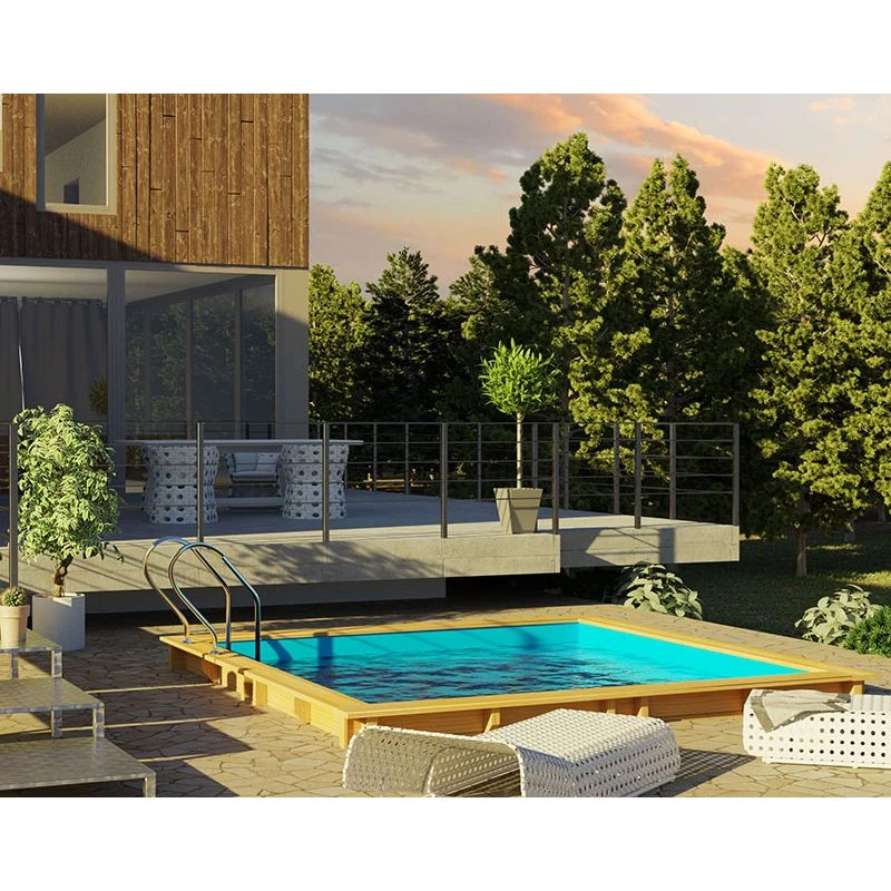 Piscine Bois Carra 3,05 X 3,05 X H1,19m 2 Piscine Bois Carra 3,05 X 3,05 X H1,19m – Image 2