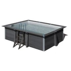 Piscine Bois Composite Avant Garde Gre 4,66 X 3,26 X H1,24m