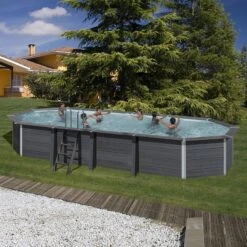Piscine Bois Composite Avant Garde Gre 8,04 X 3,86 X H1,24m -Ubbink || GRE || Intex Soldes Magasin piscine bois composite avant garde gre 804 x 386 x h124m 1