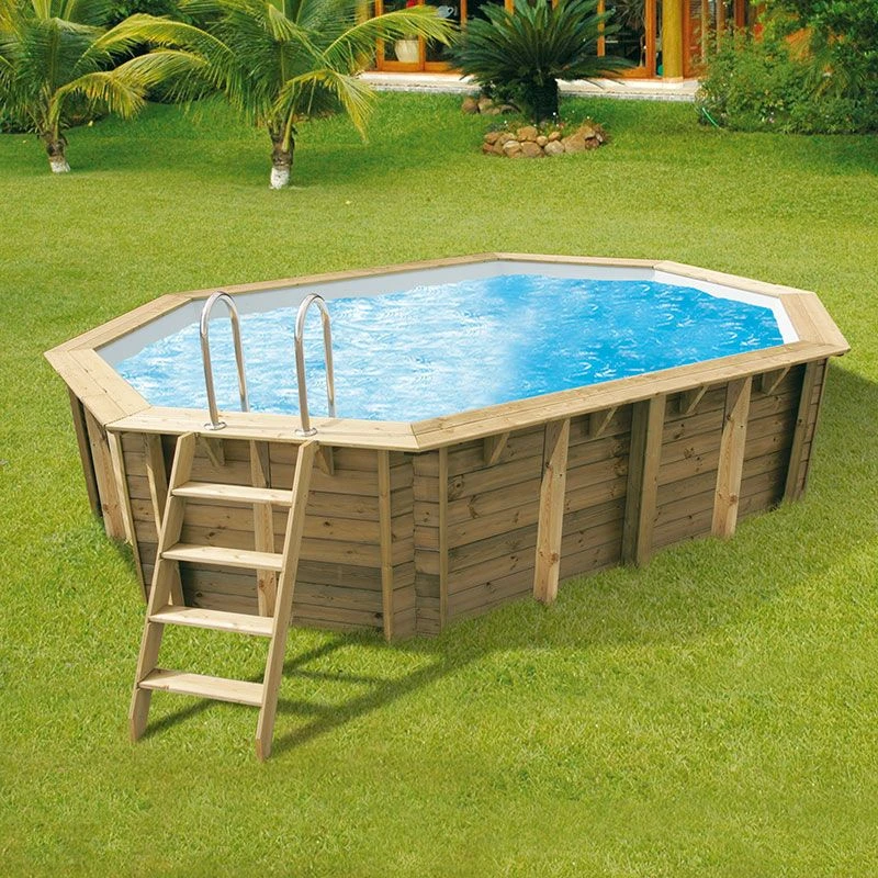 Ubbink Piscine Bois Lagon 4,85 X 3,35 X H1,20m 1 Ubbink Piscine Bois Lagon 4,85 X 3,35 X H1,20m