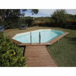Ubbink Piscine Bois Ocea 5,50 X 3,55 X H1,20m -Ubbink || GRE || Intex Soldes Magasin piscine bois ocea 550 x 355 x h120m 2
