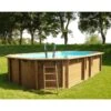 Piscine Bois Safran 6,37 X 4,12 X H1,33m