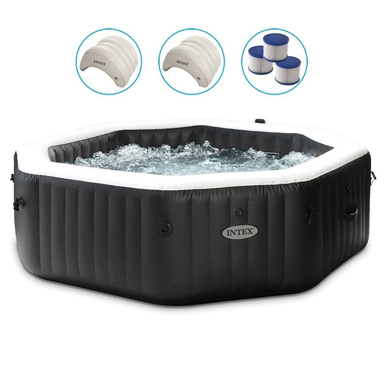 Spa Intex Pure Spa Carbone Bulles Et Jets 4 Places 1 Spa Intex Pure Spa Carbone Bulles Et Jets 4 Places